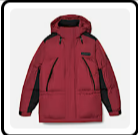 Men's Howker Recycled Down Puffer Jacket, Wine Red, swatch