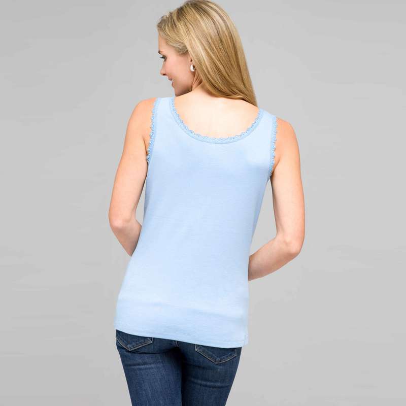 Lace Trim Tank, clear sky, large image number 1