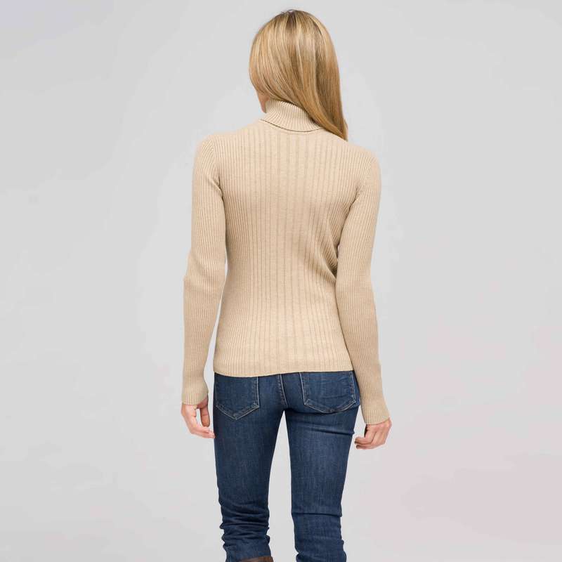 Long Sleeve Turtle Neck, Panama Khaki, large image number 1