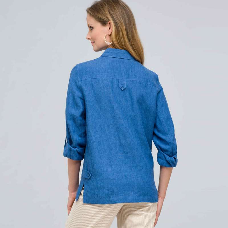 Denim Shirt Jacket, Indigo, large image number 1
