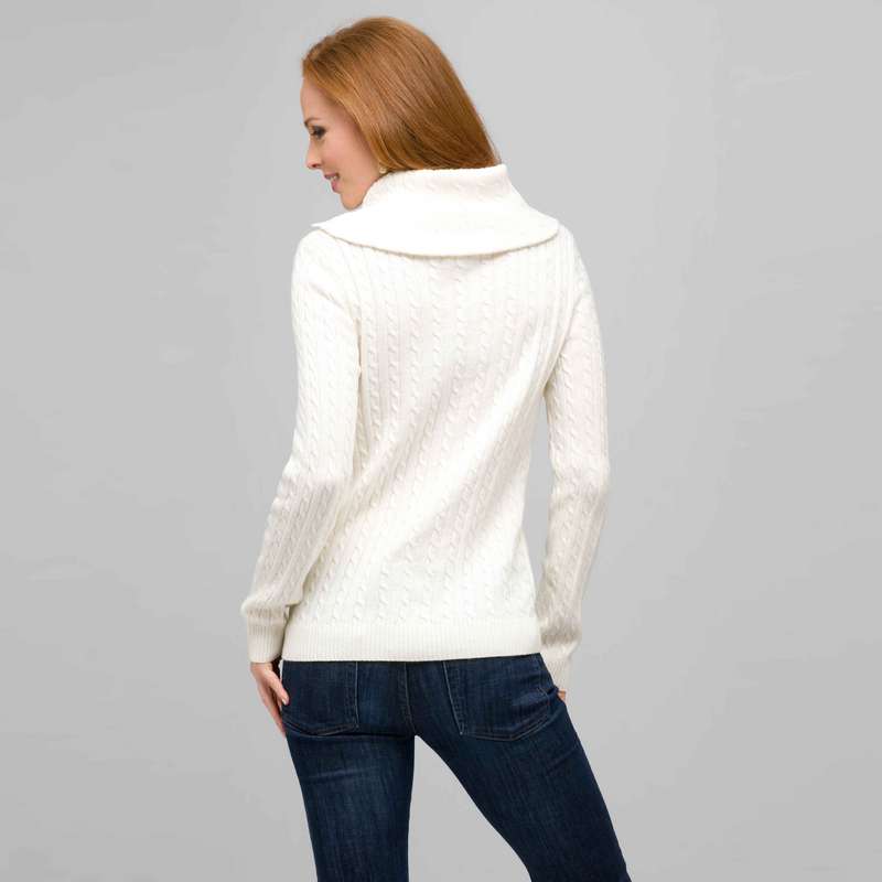 Long Sleeve Button Out Turtle Neck, Sugar, large image number 1