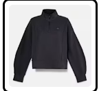Women's Lush Quarter-Zip Sweatshirt, Black, swatch